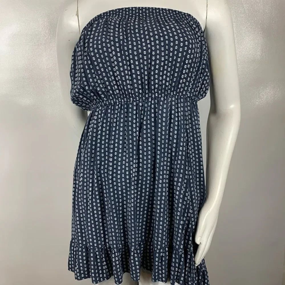 3For$20 Cotton On Strapless Blue White Dotted Design Dress Size :S